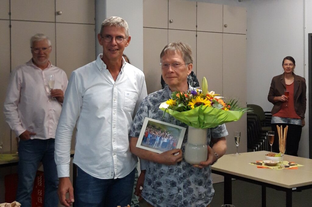 Prof. Georg Kreimer und Prof. Uwe Sonnewald bei der Verabschiedung